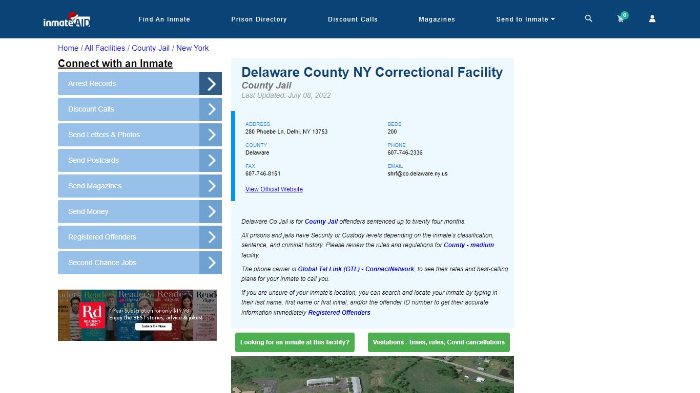 Delaware County NY Correctional Facility - Inmate Locator - Delhi, NY